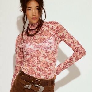 Free People Lyric Sheer Lace Long Sleeve